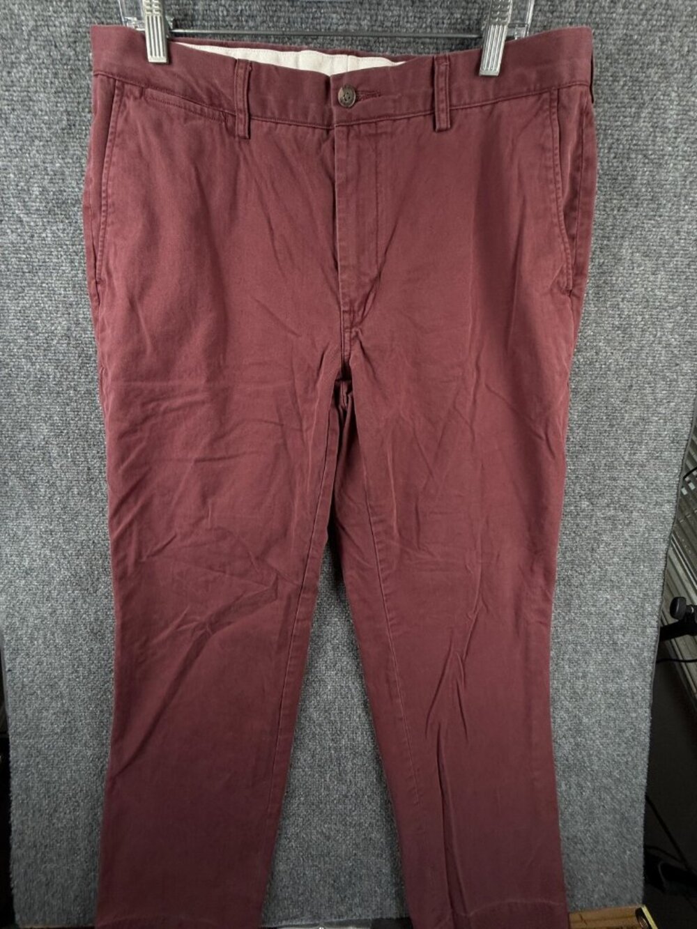 Polo Ralph Lauren Men Chino Pants Classic Fit Red Maroon 36x32 Cotton Preppy